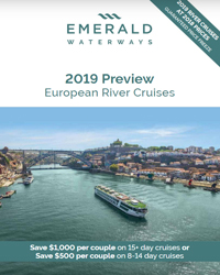 Deluxe River Cruises 2018 + 2019 Preview (brochure cover)
